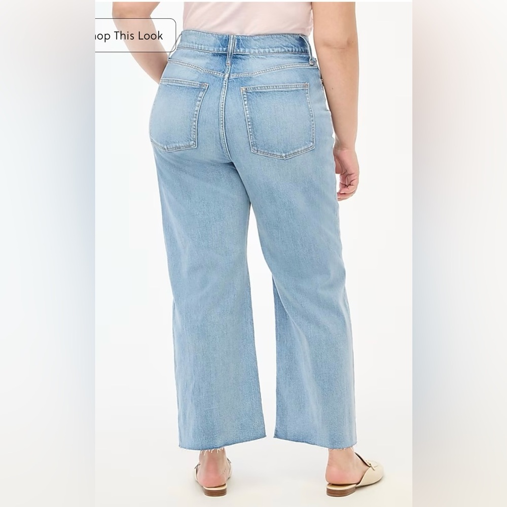 J.Crew Tall wide-leg cropped jean in all-day stretch - Picture 6 of 9